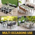 thumbnail image 5 of Christmas Table Cloths for 4 Foot Rectangle Tables, Winter Xmas Trees Snowflakes Country Cabin Black Patio Waterproof Elastic Fitted Tablecloths, Washable Rectangular Table Cover for Camping, 5 of 8
