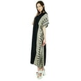 thumbnail image 4 of Bimba Women Rayon Long Kaftan Black Caftan Maxi Gown Coverup Top, 4 of 7