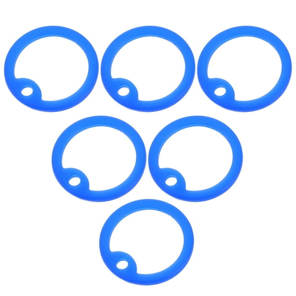 6 Pcs Dog Tag Holder Protector Animal Bracelets Pets Silent Circle For Blue