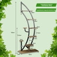 thumbnail image 3 of Estantería Metálica para Plantas Costway 7 Niveles Soporte Curvado en Forma de Media Luna 60 x 30 x 155 cm, 3 of 9