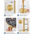 thumbnail image 6 of Paper Towel Holder, Paper Towel Dispenser Standing Weighted Base Non Slip, Spring Arm for Easy Tear, Stainless Steel Paper Towel Holder for Home Kitchen Countertop Tabletop, Silver, 6 of 9