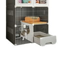 thumbnail image 3 of Lotpreco Integrated Cat House Hammock Cat Crate Indoor Catio Indoor Pet Cat House (Grey), 3 of 9