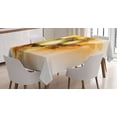 thumbnail image 1 of Ambesonne Orient Tablecloth Rectangular Table Cover, Old Fashioned Urban, 52"x70", Pale Coffee, 1 of 3