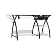 Sew Ready Alpha Sewing Table with Storage in White and Black - 20002