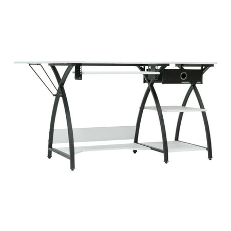 Sew Ready Alpha Sewing Table with Storage in White and Black - 20002
