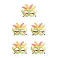 thumbnail image 3 of Monstrate DIY Plume anteojos marco carnaval gafas rendimiento decoración fiesta favores gafas foto Prop rosa amarillo Type2 NO2, 3 of 6