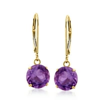 Ross-Simons 3.20 ct. t.w. Amethyst Drop Earrings in 14kt Yellow Gold, Women's, Adult