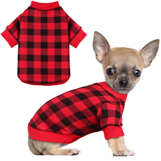 Jersey de forro polar para perros pequeños Jamktepat Buffalo Plaid