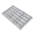 thumbnail image 2 of Stgfyxgs Glasses Display Tray Eyewear Storage Box Portable Men Women Sunglasses Organizer Box Jewelry Organizer for Showcase Apartment Gray 15 Grid Flannel, 2 of 9