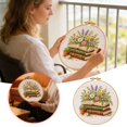 thumbnail image 2 of Fokuz Zhenqing Books And Embroidery For Beginners Printed 24x24cm With 20cm Literary And Nature Themed Design For Home, 2 of 6