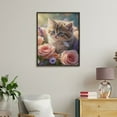 thumbnail image 4 of Paint By Numbers Kit for Adults Beginner - DIY Kitten Among Blooming Roses Canvas Painting Kits for Adults, Frameless Paint By Number for Adults for Home Wall Decor 16x20 Inch, 4 of 7
