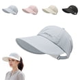 thumbnail image 3 of HuangHuanChen Sun Visor Hat For Women Men Lightweight Wide Brim Sun Protection Baseball Hat for Men and Women Lightweight Visor UV Shade Ponytail Cap Outdoor Hats, 3 of 7