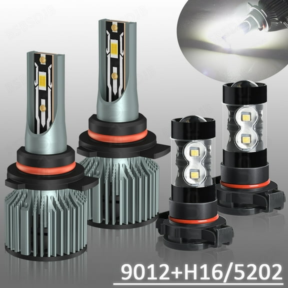 For 2014 2015 GMC Sierra 1500 LED Headlight High/Low Beam   Fog Light Bulbs