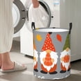 thumbnail image 5 of Pofeuu Hello Fall Gnomes Print Laundry Basket Circular Laundry Hamper with Handle Waterproof Oxford Fabric Foldable Dirty Clothes Storage Bucket Gift Storage Basket-Medium, 5 of 6