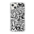 thumbnail image 1 of Black White Waves Case Compatible with iPhone 13,Aesthetic Art Design TPU Bumper Bumper Cover Case, 1 of 3