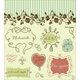 thumbnail image 3 of Ambesonne Hipster Duvet Cover Sets, Vintage France Doodle, 2-King, Pale Green Chocolate, 3 of 6