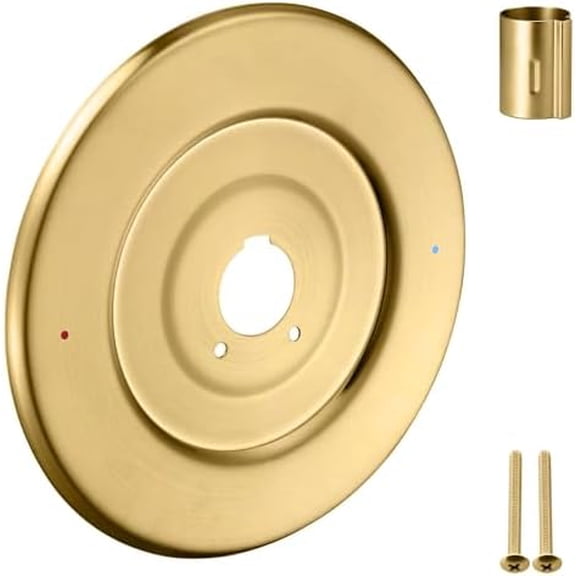 Shower Handle Cover Plate, Brushed Gold,for One-Handle Tub and Shower Faucets, Escutcheon Replacement for Moen 16090 Chateau Collection$$Tools & Hardware Other
