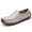 Grey, variant on Big Size Women's Casual Loafers Slip On Leather Shoes Lightweight Casual Walking Shoes Female Moccasins Classic Penny Loafer Flats Boat Shoes