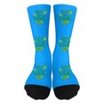 thumbnail image 2 of HNMKIU St Day Kids Socks Printed Novelty Crew Socks For Boys And Girls Holiday Party Daily Casual Sport Blue,7-12, 2 of 4
