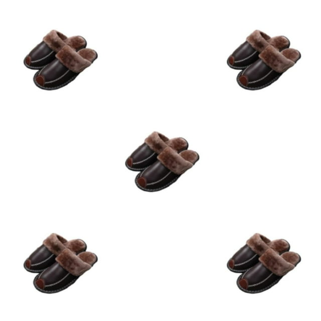 Qarigey Zapatillas de casa Suministros de invierno Zapato cálido Parejas impermeables Estilo coreano Hombre Mujer Mujer Hombre Marrón oscuro Type2 NO2