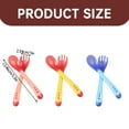 thumbnail image 3 of WWW Vente Liquidation 2025 Vaisselle Ensemble de Cuillères et Fourchettes pour Bébé 2 Pcs Embout en Silicone Doux Ustensiles Sensibles à la Chaleur Première Étape pour Auto-Alimentation Kit de Cuillères Chauffantes Multicolores pour Bébé, 3 of 9