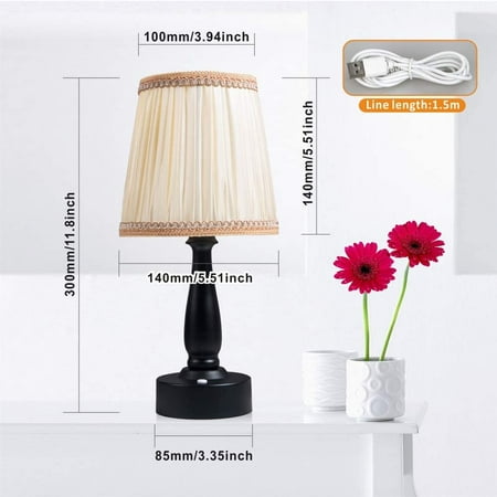 Fybto Led Night Light Battery Powered, Battery Operated Table Lamp With Remote Control