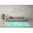 thumbnail image 3 of Ahgly Company Indoor Rectangle Solid Turquoise Blue Modern Area Rugs, 8' x 12', 3 of 4