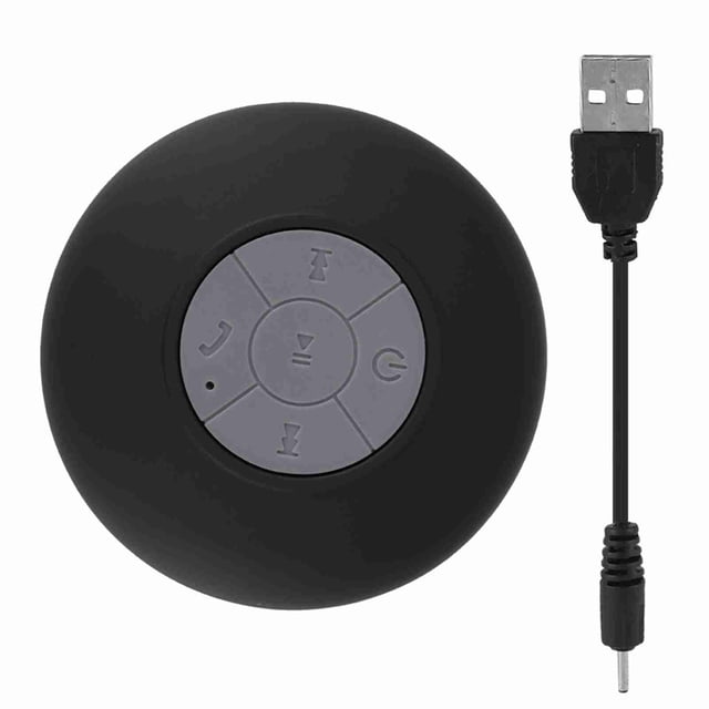 Mini altavoz portátil para exteriores, inalámbrico, Bluetooth, resistente al agua, con ventosa (negro)