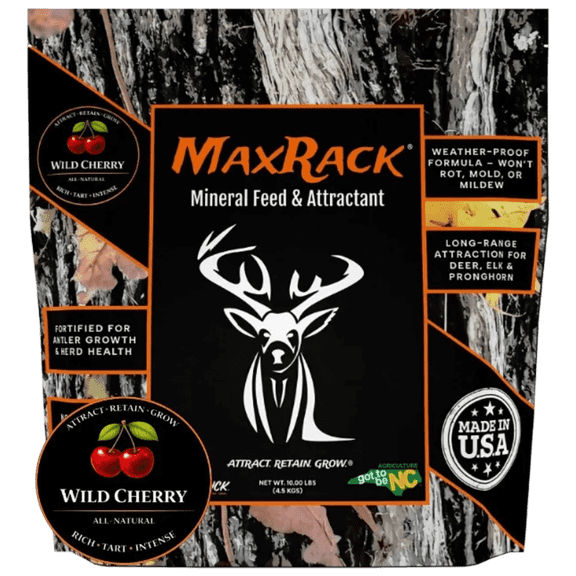 UGLYBUCK MaxRack Deer Mineral Feed & Attractant, Wild Cherry Flavor, 10 lb Bag