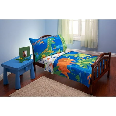 UPC 085214075143 product image for Everything Kids 4-Piece Dinosaurs Toddler Bedding Set  Comforter  Top Sheet  Fit | upcitemdb.com