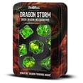 thumbnail image 1 of FanRoll by MDG LIC10935 Dragon Storm Green Dragon Inclusion dés Ensemble, Ensemble de 7, 1 of 5