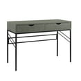 thumbnail image 6 of Walker Edison Modern Eclectic Faux Shagreen Writing Desk, Grey, 6 of 11