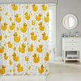 thumbnail image 2 of Erosebridal Cute Yellow Duck Shower Curtain Set,Kawaii Rubber Duck Bathroom&nbsp;Curtain for Kids Girls Boys,Cartoon Animal Bathroom Set,&nbsp;Curtain 72"Wx72"L, 2 of 6