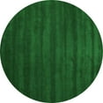 thumbnail image 1 of Ahgly Company Indoor Round Abstract Green Contemporary Area Rugs, 3' Round, 1 of 1