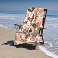 thumbnail image 6 of Pink Strawberry Beach Towel Microfiber Soft Absorbent Quick Dry Large Beach Towel for Travel Pool Yoga Gym Sports Camping and Gifts Men Women Beach Accessories 29x57 Inch, 6 of 6