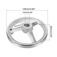 thumbnail image 2 of Uxcell 125mm/4.92 Inch Diameter Rotary Handwheel, 2 Pack Cast Iron with Handle for Milling Machines Lathes, 2 of 4