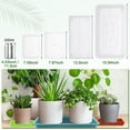 thumbnail image 4 of Uxcell 4-Pack Plastic Plant Saucers, 5.2 x 7.2 Inch ID Rectangular Plant Pot Water Trays [6 x 8 Inch OD, White], 4 of 6
