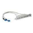 thumbnail image 2 of StarTech.com 4 Port USB A Female Slot Plate Adapter - USB panel - 4 pin USB Type A (F) (USBPLATE4) - USB panel - USB (F) to 9 pin IDC (F), 2 of 4