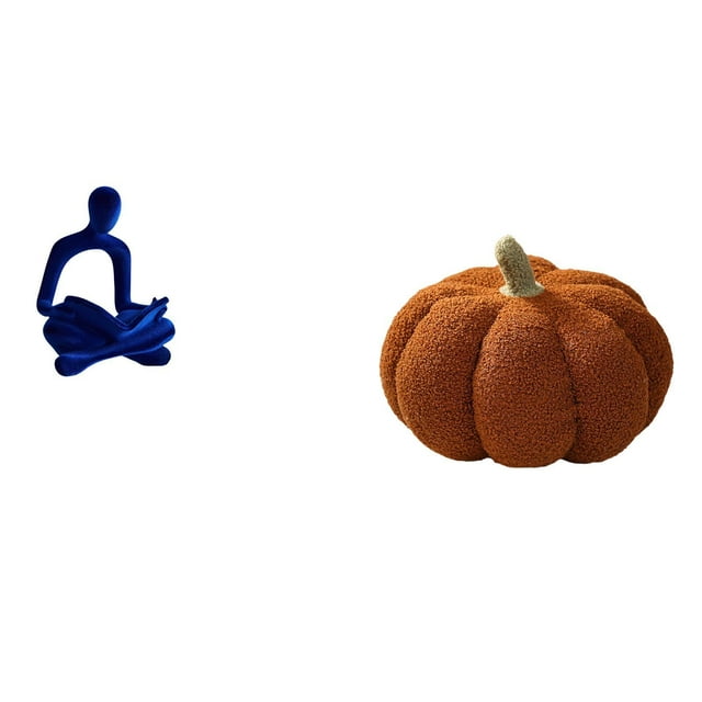 Figura de pensador abstracto,Estatua de pensador abstracto,decoración para el hogar,Almohadas de calabaza de Halloween,Almohadas de calabaza de Halloween Decoración del hogar Suave,Cojines de
