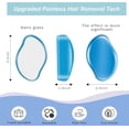 thumbnail image 2 of 2PCS Crystal Hair Eraser for Women Reusable Hair Remover Stone, Painless Crystal Hair Remover for Women and Men, Magic Painless Exfoliation Hair Removal Tool (Black and Blue), 2 of 8
