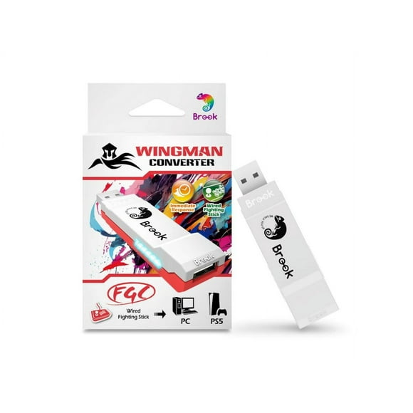 Brook Wingman FGC converter - An Arcade Joystick Converter, Built for PS5 Fighting Games, Supports Street Fighter 6, Tek