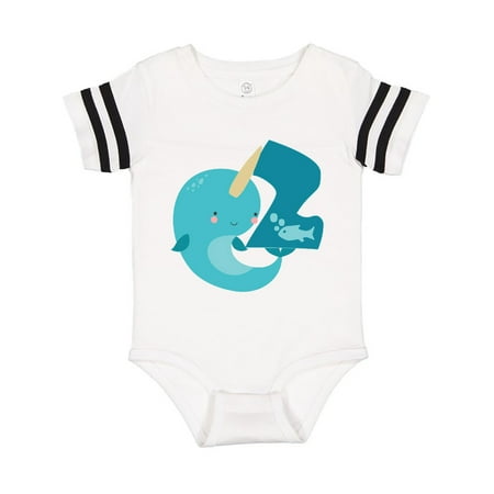 

Inktastic Narwhal 2nd Birthday Gift Baby Boy or Baby Girl Bodysuit