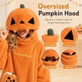 thumbnail image 5 of Pumpkin Onesie Unisex Onesie for Women Men Halloween Costume Jumpsuit Halloween Hooded One Piece Cosplay Suit, 5 of 5