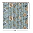 thumbnail image 5 of Waterproof Blue Floral Shower Curtain 72x72 Inch Boho Style Polyester Unique Shower Curtain for Bathroom Hotel Home Decor with 12 Plastic Hooks, 5 of 5