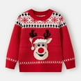 thumbnail image 2 of Toddler Little Boys Girls Christmas Sweaters Long Sleeve Ugly Sweater Knitted Pullover Xmas Jumpers Tops Christmas Gift for Kids 2-7 Years, 2 of 6