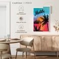 thumbnail image 5 of Elephant Stock Malibu California Wall Art - Vertical Canvas Wall Art - Living Room Wall Decor - Places Canvas - Blue And Orange Decor - 26" x 39", 5 of 8