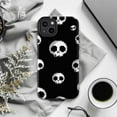 thumbnail image 6 of Pixel Skull Halloween Phone Case – Retro 8-Bit Black & White Spooky Design for iPhone 16 15 14 13 12 11 Pro Max Plus Mini, 6 of 6