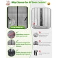 thumbnail image 5 of Magnetic RV Screen Door Curtain for Camper, Curtain Size 33'' x 75'', Travel Trailer, Fifth Wheel and Motorhome, Tear-Resistant Mesh Bug Screen, Self Closing Mosquito Net, Pet Friendly, 5 of 7