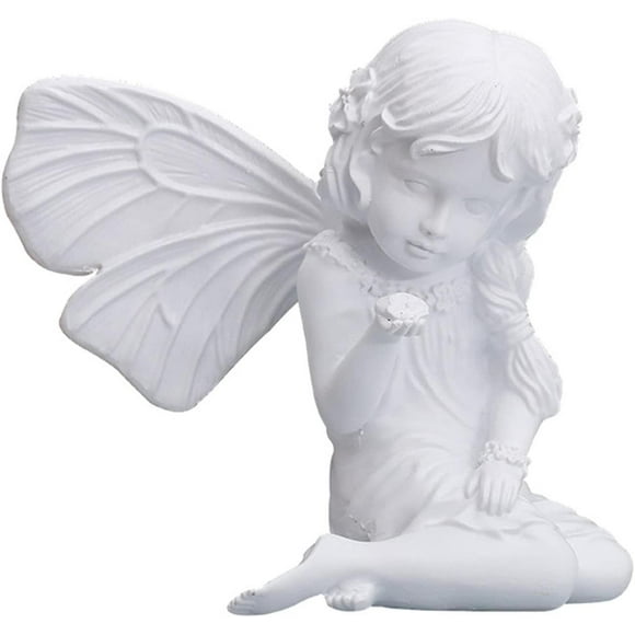 Angel statue, small angel sculpture with vintage knees