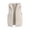 Beige, variant on Flannel Striped Hooded Vest For Women, Zip-Up Sleeveless Hoodies Jacket, Ladies Fall & Winter Casual Loose Warm Top